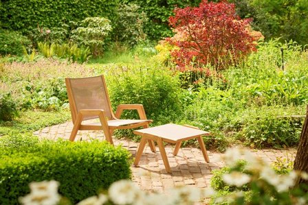 Traditional Teak KATE Lazy lounge chair (noir)