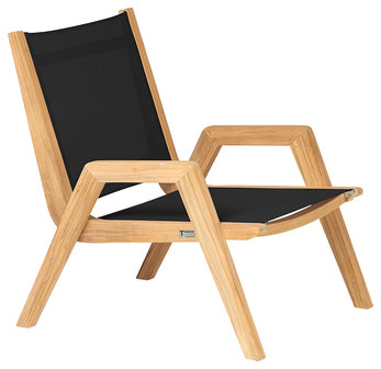 Traditional Teak KATE Lazy lounge chair (noir)