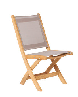 Traditional Teak KATE folding chair Taupe