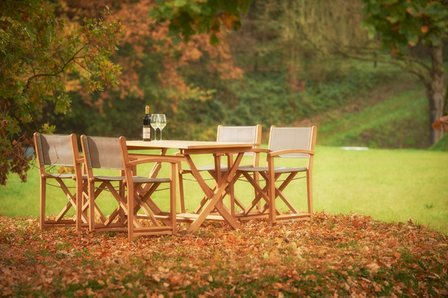 Traditional Teak KATE director chair (Taupe)