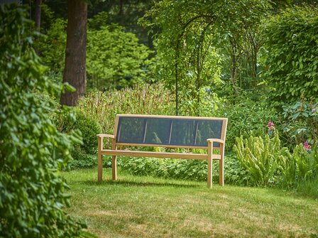 Traditional Teak KATE banc de jardin 150 cm (noir)