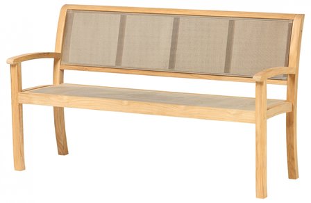 Traditional Teak KATE Banc de Jardin 150 cm (taupe)