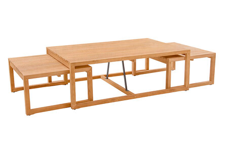 Traditional Teak MAXIMA Table d&#039;Appoint 40 x 40 cm