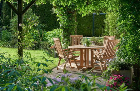 Traditional Teak WILLIAM table de jardin &Oslash; 100 cm