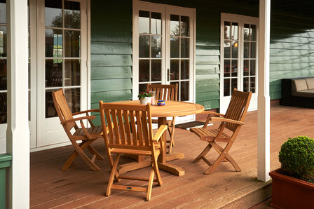 Traditional Teak WILLIAM table de jardin &Oslash; 100 cm