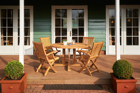 Traditional Teak WILLIAM table de jardin &Oslash; 100 cm