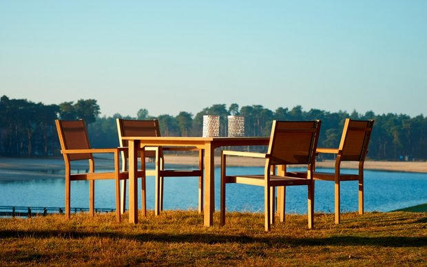 Traditional Teak KATE stacking chair / Chaise empilable (taupe)