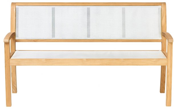 Traditional Teak KATE banc de jardin 150 cm (blanc)