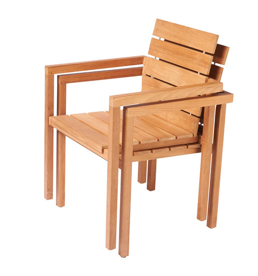 Traditional Teak MAXIMA stacking chair / chaise empilable 