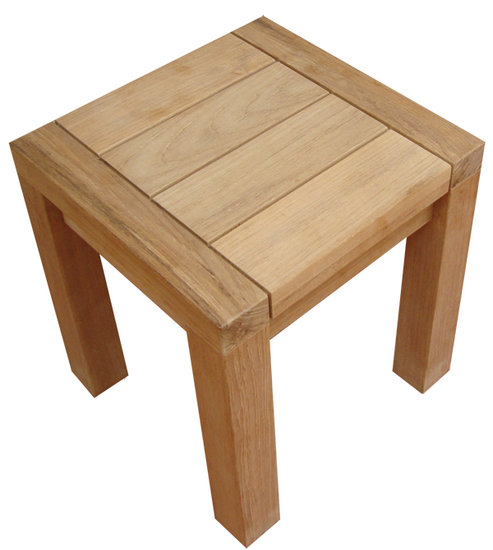 Traditional Teak MAXIMA hocker / pouf 38 x 40 cm