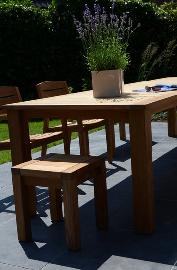 Traditional Teak MAXIMA hocker / pouf 38 x 40 cm